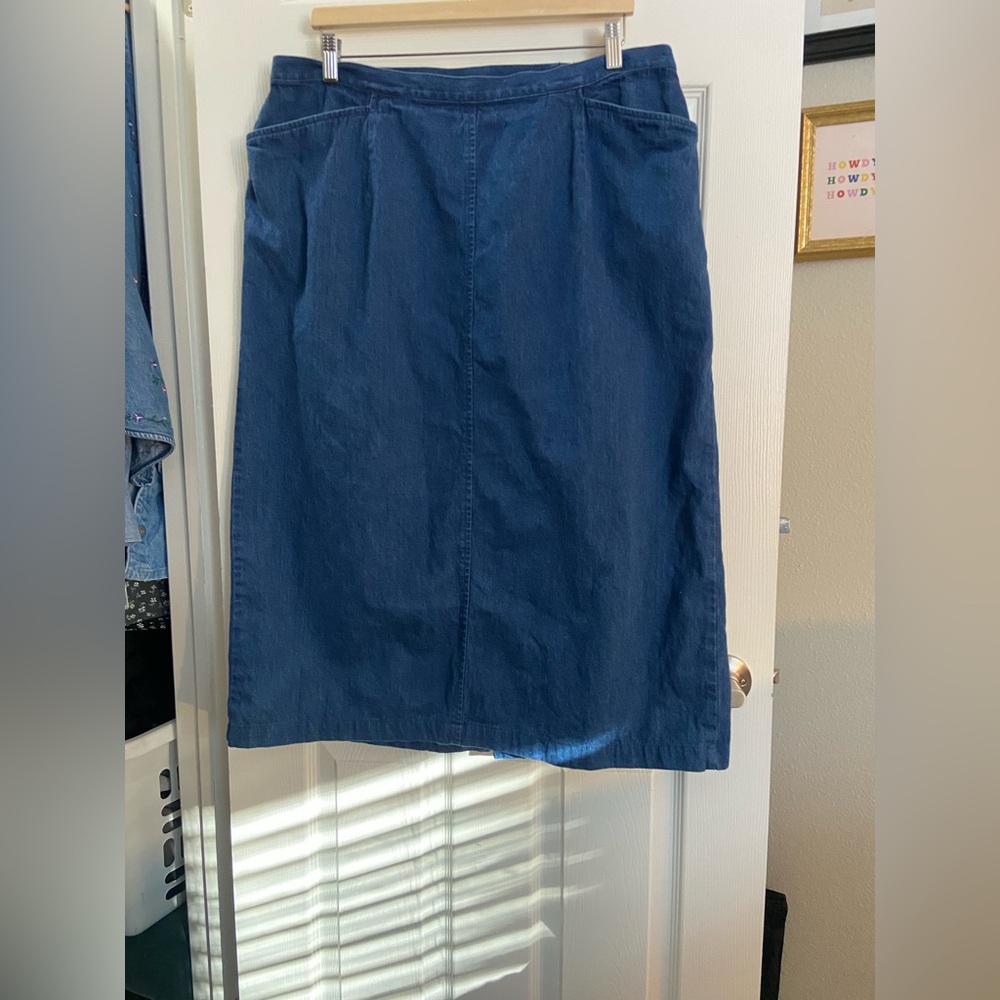 Talbots Women Mid Denim Pencil Skirt
